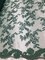 1 Yard Hunter Green Metallic Flowers Sequins Mesh Lace Fabric for Tablecloths and Costumes